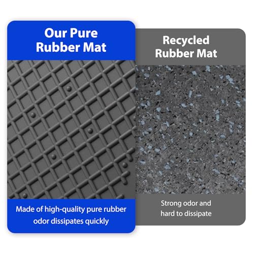 Exercise Equipment Mat 5.11x5.11x0.55in 4pcs, Heavy Duty Thick Steel Embedded Rubber Mat, Anti Slip/Noise Reduction/Vibration Resistance, Treadmills Equipment Pads, Used for Carpets, Wooden Floors - size: 5.11’‘x5.11’‘-4pcs