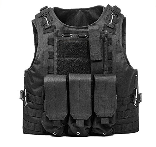 Trainning Tactical Airsoft Paintball Combat Swat Assault Army Shooting Hunting Outdoor Molle Police Vest - color: Gray1