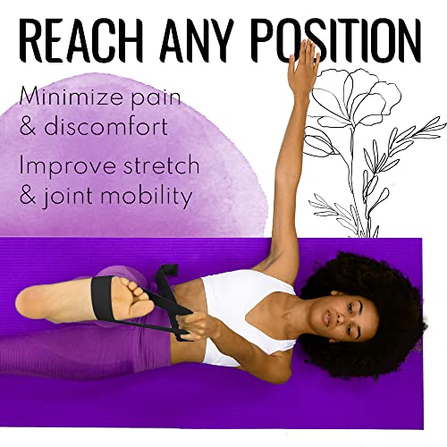 Yoga Strap & Mat Strap – 2 IN 1 – Cotton – 6 ft 8 ft 10 ft (30+ colors) – Adjustable Non-Slip Belt for Yoga, Pilates, Stretching, Physical Therapy, Fitness & Home Workout – For Carrying Mats