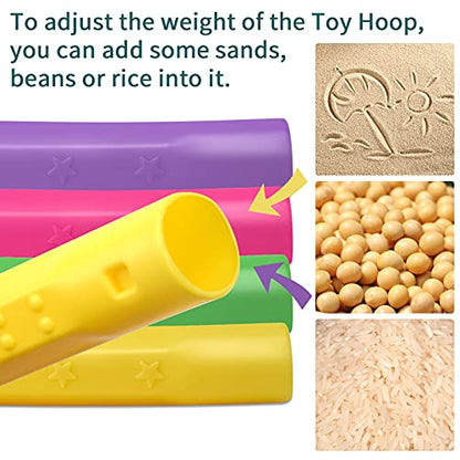 Color Hoop - Size & Length Adjustable, Plastic Toys for Kids & Party Games, Gymnastics & Dog Agility Equipment, Christmas Wreath