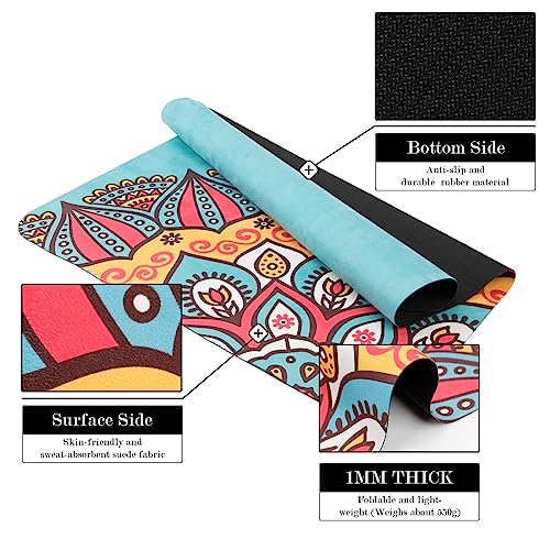 Pilates Reformer Machine Mat, Non Slip Foldable Washable Mat for Gym Fitness, Green