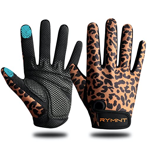 ZEROFIRE Full Finger Workout Gloves for Women Men - Weight Lifting Gloves with Full Palm Protection & Extra Grip for Women Gym, Weightlifting, Weight Lift, Rowing, Exercise, Sport, Cycling - color: 0Leopard, size: Large