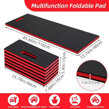 Kifmurase 1" Foldable Thick Kneeling Pad Comfortable EVA Foam Knee Pads - color: Red