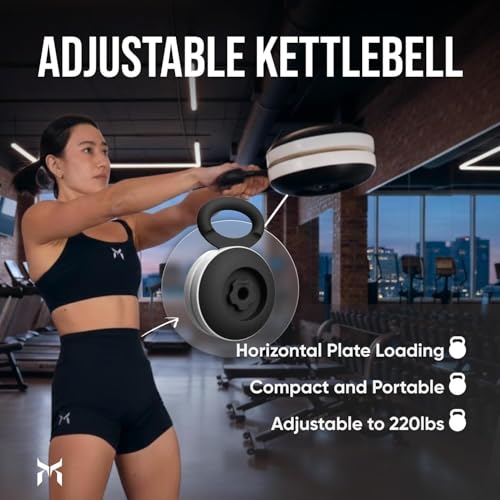 Kensui EZ-BELL PRO - Plate Loaded Adjustable Kettlebell, 100 lb Capacity | Compact plate-loaded design lets you train swings, cleans, presses, carries and full body workouts using Olympic plates