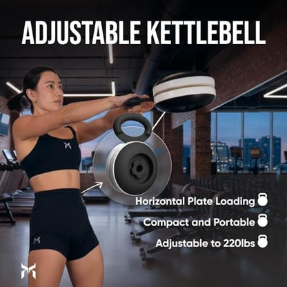 Kensui EZ-BELL PRO - Plate Loaded Adjustable Kettlebell, 100 lb Capacity | Compact plate-loaded design lets you train swings, cleans, presses, carries and full body workouts using Olympic plates