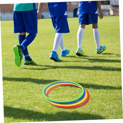Abaodam 4pcs Agility Training Rings Versatile Plastic Speed Hoops for Soccer Drills Coordination Improvement Durable for Multiple Sports Activities