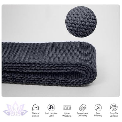 Yoga Straps 1.8M or 2.5M, Durable Cotton Yoga Straps for Stretching, Adjustable Yoga Belt Strap for Yoga, Dance, Gym Workouts