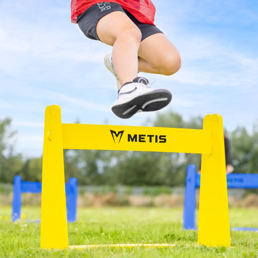 FORZA METIS Junior Foam Hurdles [Set of 4] – Adjustable Speed Training Hurdles for Young Athletes – Choice of 4 Vibrant Colors