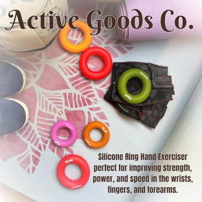 Hand Exerciser - PROFESSIONAL GRADE, Set or Single, Different Sizes. Visit to see more! Bague classique en silicone parfaite pour améliorer la force, la puissance et la vitesse dans les poignets. - size: 16 Single Ring - 3.5 in - 100 lb