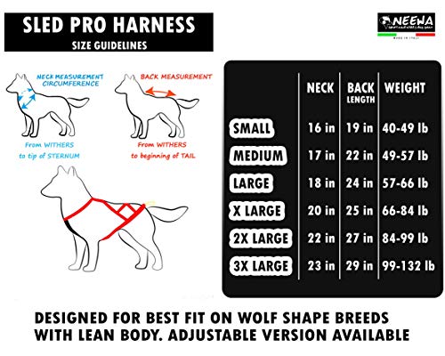 Pro Sled Dog Harness (Red, Large)
