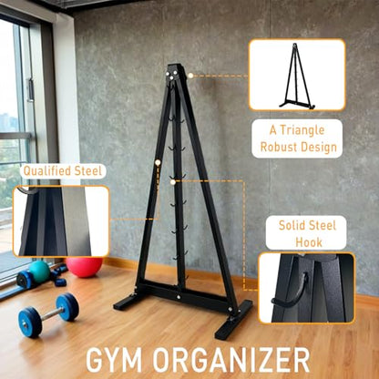BLUSLM Lat Pull Down Bar Gym Accessory Rack, Lat Pulldown Attachments Cable Attachment Storage Rack for Mag Grip - Home Gym Fitness Heavy Duty A-Frame Stand - color: BIG S-ZHIJIA