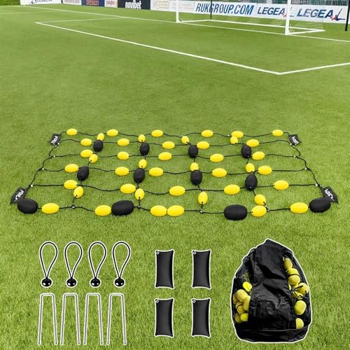 Goalkeeper Training Equipment - Floor Matrix Deflector Soccer Rebound Board for Reflex and Agility Training,for Goalkeeper Drills and Goalkeeper Deflection Training 2 * 1.6m