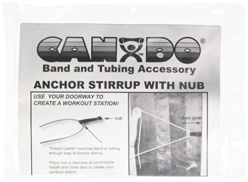 CanDo Door Nub Anchor with Webbing Loop for Band/Tubing, 10 Each