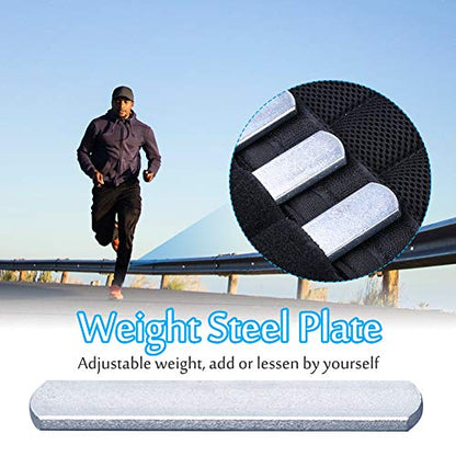 Load Bearing Steel Plates, Steel Plates for Weighted Vest, Loading Leg Guards Adjustable Weight Vest Plate, Strength Training Plates for Fitness Exercise for Men Women