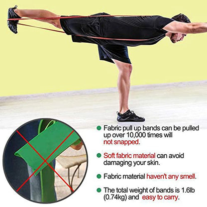 208Cm Long Resistance Bands Set Fitness Equipment Pull Up Assist Booty Hip Workout Loop Elastic Bands Non Slip for Leg Yoga