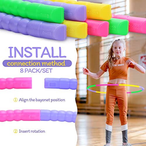 Toy Hoop Detachable Plastic Hoops Exercise Equipment Toy Adjustable Rings for Sports Party Game Dance Pet Training