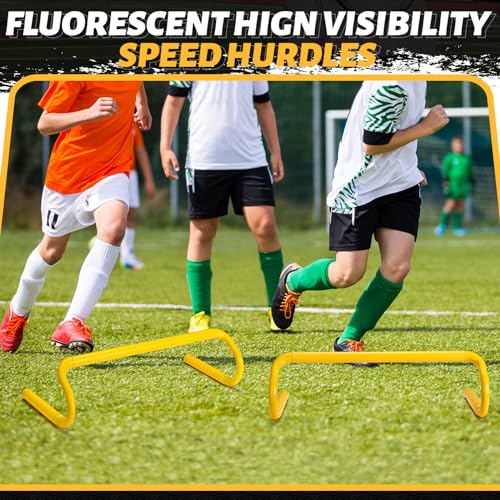Wettarn 10 Pcs Speed Agility Training Hurdles Detachable Durable Hurdle Agility Plyometric and All Purpose Speed Training Equipment for Athletes Soccer Basketball - color: Yellow