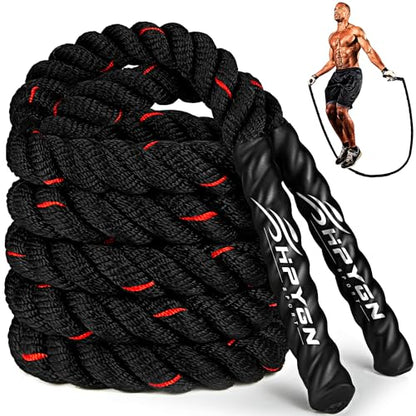 HPYGN Jump Rope, Weighted Jump Rope for Men women, 2.8lb 3.8lb 5lb Heavy Skipping Rope for Exercise, Adult Jumpropes for Home Workout, Improve Strength and Building Muscle,Total Body Workout Equipment
