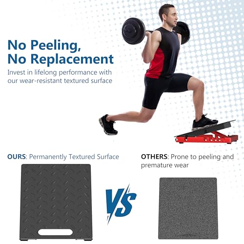 Slant Board for Calf Stretching, Heavy Duty Steel Calf Stretcher, 5-Level Adjustable Incline Board, 650 lbs Weight Capacity for Ankle Foot Knee Pain Relief, Physical Therapy & Plantar Fasciitis