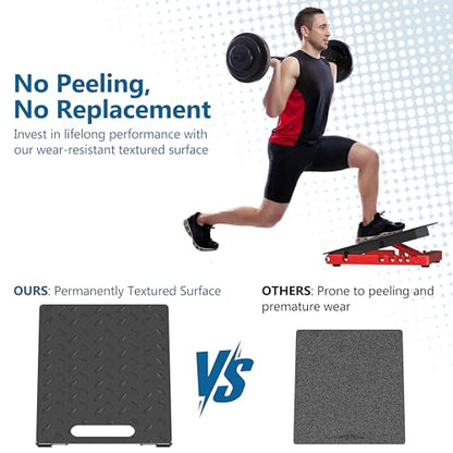 Slant Board for Calf Stretching, Heavy Duty Steel Calf Stretcher, 5-Level Adjustable Incline Board, 650 lbs Weight Capacity for Ankle Foot Knee Pain Relief, Physical Therapy & Plantar Fasciitis