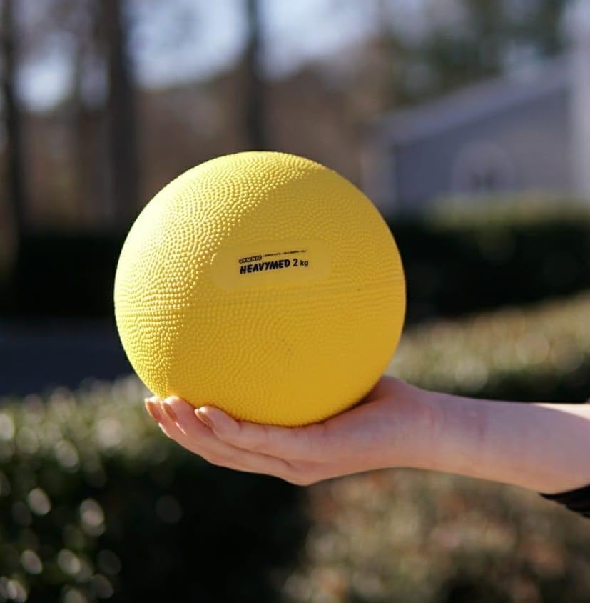 Gymnic Heavymed 2 Medicine Ball, 15cm/2 kg/4.4 lb, Yellow - color: Yellow, size: 2 kg