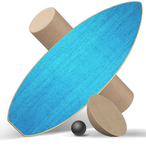 Balance Boards for Adults,Balance Trainer - Wooden Balance Board,Surface anti-slip treatment Including Roller,Half Ball And Balance Ball