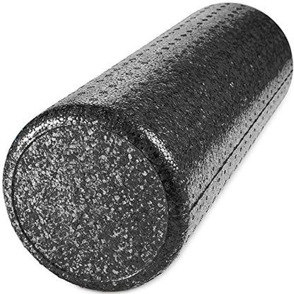 JFIT High Density Foam Roller – EPP Deep Tissue Massage Roller for Muscle Recovery, Myofascial Release & Stretching - color: Black (New), size: 18-Inch