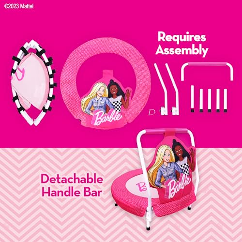Capelli Sport - Barbie Hearts Indoor Mini Trampoline with Handle for Toddlers