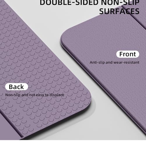 Folding Yoga Mat Extra Thick 0.4 Inch, Foldable Yoga Mat 75 x 26 Inches, TPE Exercise Mat, 7-Panel Non Slip Cushioned Fitness Mat for Yoga, Pilates, Stretching, Home Workout