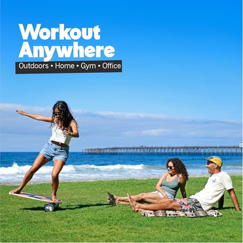 The Original Indo Board - Balance Board Trainer for Core Strength, Stability & Athletic Performance - Surfing, Skateboarding, Snowboarding, Yoga, Physical Therapy & More. Includes Board and Roller.