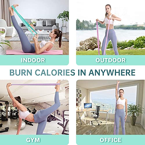 Long Resistance Bands Set, 3 PCS Sturdy Fabric Stretch Exercise Bands, Women Men Full Body Elastic Resistance Bands, Pull Up Assistance Workout Bands Set for Strength Training, Yoga, Physical Therapy