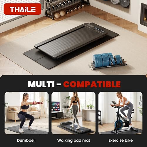 Walking Pad Treadmill Mat for Carpet Floors,55x24 Hardwood Floor Protection, Mats for Under Walking pad/Treadmill/Bike/Exercise Equipment on Carpets, Noise Shock Absorption, Stationary - size: 55"L x 23.6"W x 0.2"Th