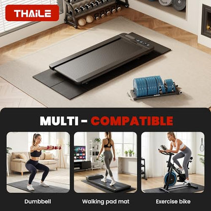 Walking Pad Treadmill Mat for Carpet Floors,55x24 Hardwood Floor Protection, Mats for Under Walking pad/Treadmill/Bike/Exercise Equipment on Carpets, Noise Shock Absorption, Stationary - size: 55"L x 23.6"W x 0.2"Th