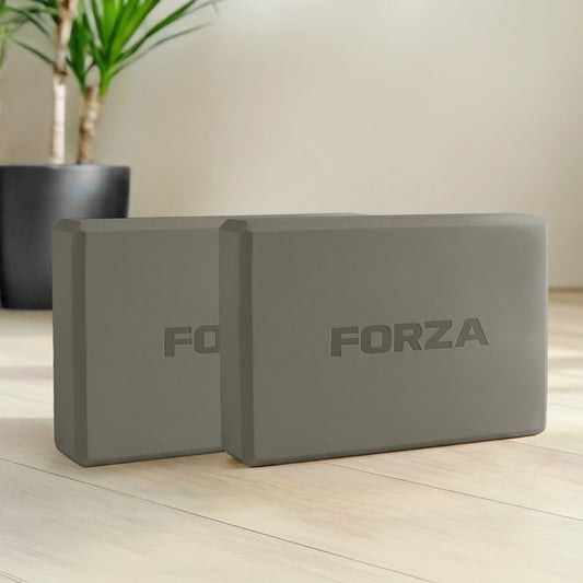 FORZA Yoga Block – High-Density EVA Foam Yoga & Pilates Support Block, Lightweight, Non-Slip, Comfort-Edged Prop for Balance, Flexibility, Mobility & Rehabilitation - color: Charcoal