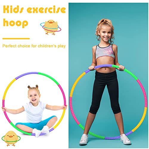 Toy Hoop Detachable Plastic Hoops Exercise Equipment Toy Adjustable Rings for Sports Party Game Dance Pet Training - color: Vinsot