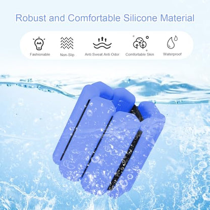 Wrist Weights Set of 2, Wearable Arm & Leg Weights for Women & Men, Adjustable Wrist Ankle Weights for Walking, Yoga, Swimming, Gym, 2lb - color: Blue