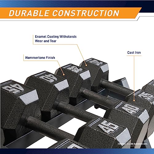 Marcy Cast Iron Hex Dumbbells Collection - Available size from 3-lb to 100-lb, SOLD INDIVIDUALLY