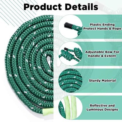 Flow Exercise Jump Rope - Long Weighted Jumping Rope for Workout Women Men Fitness, Adjustable Double Woven Heavy Jumprope for Indoor Outdoor Adults Beginner Training Boxing Cardio