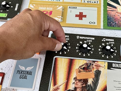 Devir - Rock Hard: 1977 Board Game, Music Industry Strategy Game with Worker Placement, Rock Band Simulation Game for Teens and Adults, Ages 16+, 2–5 Players, 90 Playtime, (English Version)