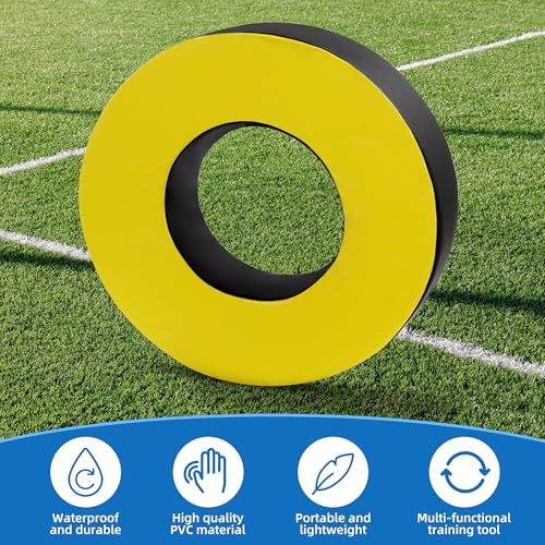 Football Tackle Wheel, Football Tackle Ring for Youth,Football Training Equipment Football Tackle Dummies High Elastic Foam and Waterproof PU Leather for Football Practice - size: D28x8"