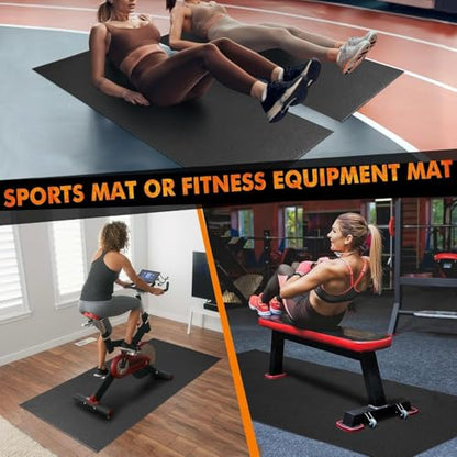 PROIRON Heavy Duty Exercise Equipment Mat, Treadmill Mat - 45"x32", 48"x24", 78"x36" - Floor Protector for Home Gym, Exercise Bike, Weight Bench, Rowing Machine, Cross Trainer - size: 45"x32"