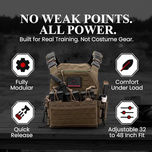 Modular Tactical Vest – 1000D Nylon, Quick Release, MOLLE, Adjustable | Training Airsoft, & Fitness Vest