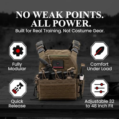 Modular Tactical Vest – 1000D Nylon, Quick Release, MOLLE, Adjustable | Training Airsoft, & Fitness Vest