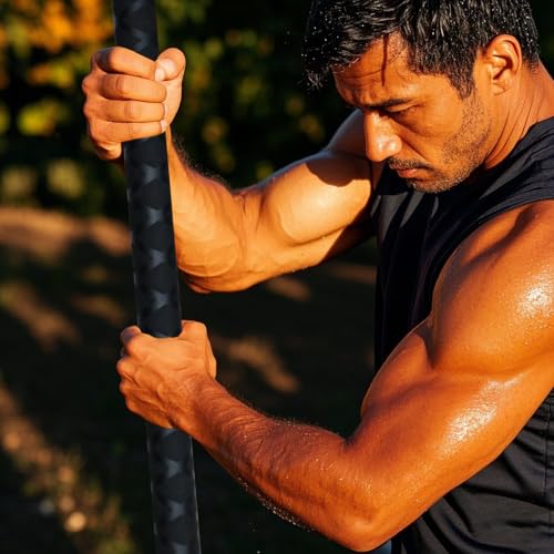 The Huang Yunming yoga stick is made of sturdy steel that is 5 feet high and an adjustable stretching stick, providing flexibility, agility, and balance. Multi functional fitness stick with 5 steel pipes - color: Black