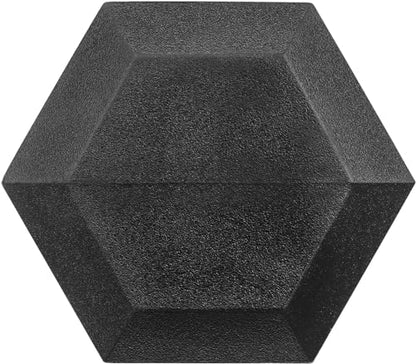 Hex Dumbbells Rubber Coated Cast Iron Hex Black Dumbbell Free Weights for Exercises - style: 17.5 Pounds / Pair