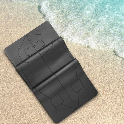 JellyArch Surf Mat for Pop-up Practice Surfing Balance Training 72" x 27" Extra Large Multi-purpose Foldable Rubber Yoga Mat Non Slip with Bag for Women Men Surfing Gifts Pilates Fitness - color: Black