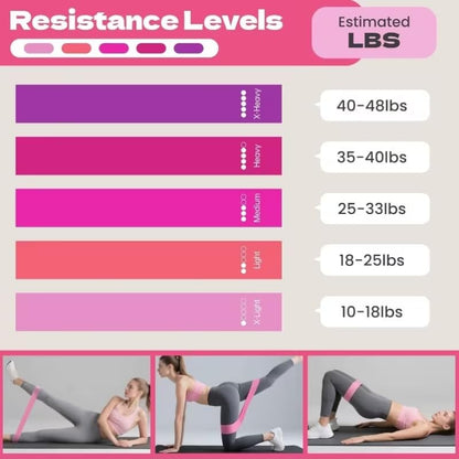 Pilates Ring Set 15PCS Pilates Equipment Set with Adjustable Ankle Wrist Weights,Yoga Ball,Figure 8 Resistance Band,Tape Measure,Pilates Bands & Accessories,Pilates Ring and Ball Set (Pink)