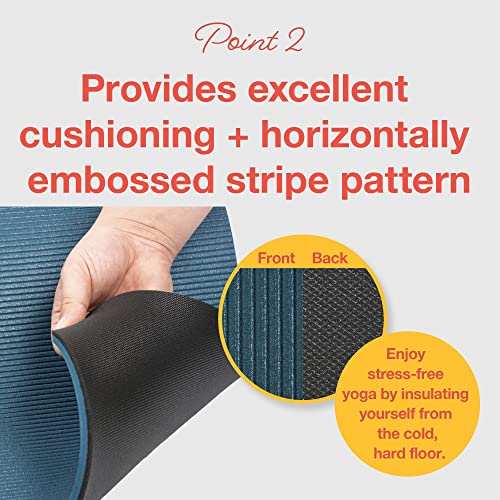 PRIMASOLE Yoga Mat Eco-Friendly Material 1/2 inch Non-Slip Yoga Pilates Fitness at Home & Gym 4 Colors with Carrying Case & Strap - color: Jango Green & Black