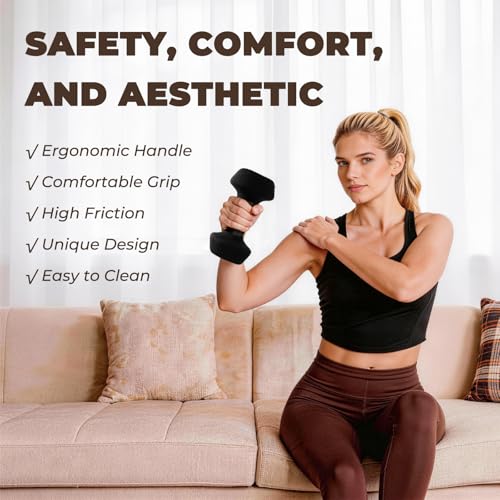 Neoprene Dumbbells Pair Hand Weights for Women Men Small Dumbbells Set of 2 Arm Weights for Ladies and Kids - Yoga, Pilates, Gym, Home - Strength Training, Workout, Fitness Training