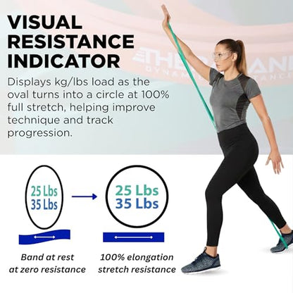 THERABAND High Resistance Band Set of 2, Medium and Heavy Elastic Super Bands for Full Body Workouts, Physical Therapy, Strength Training, Durable 41” Loop Exercise Bands, 25-35 lbs Resistance - size: 2 Pack Medium (25-35 lbs)